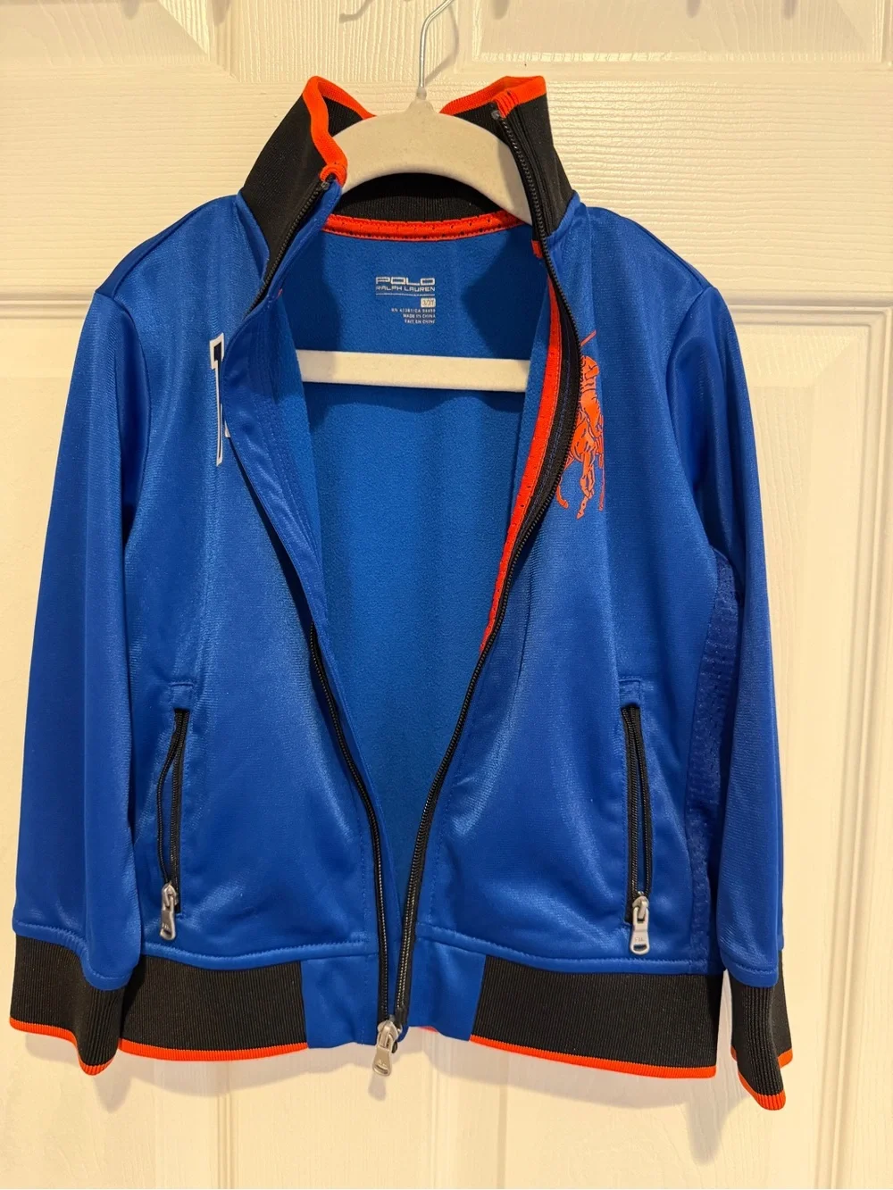 Polo Ralph Lauren Boys Blue Track Jacket Full Zip Pony Logo 3T